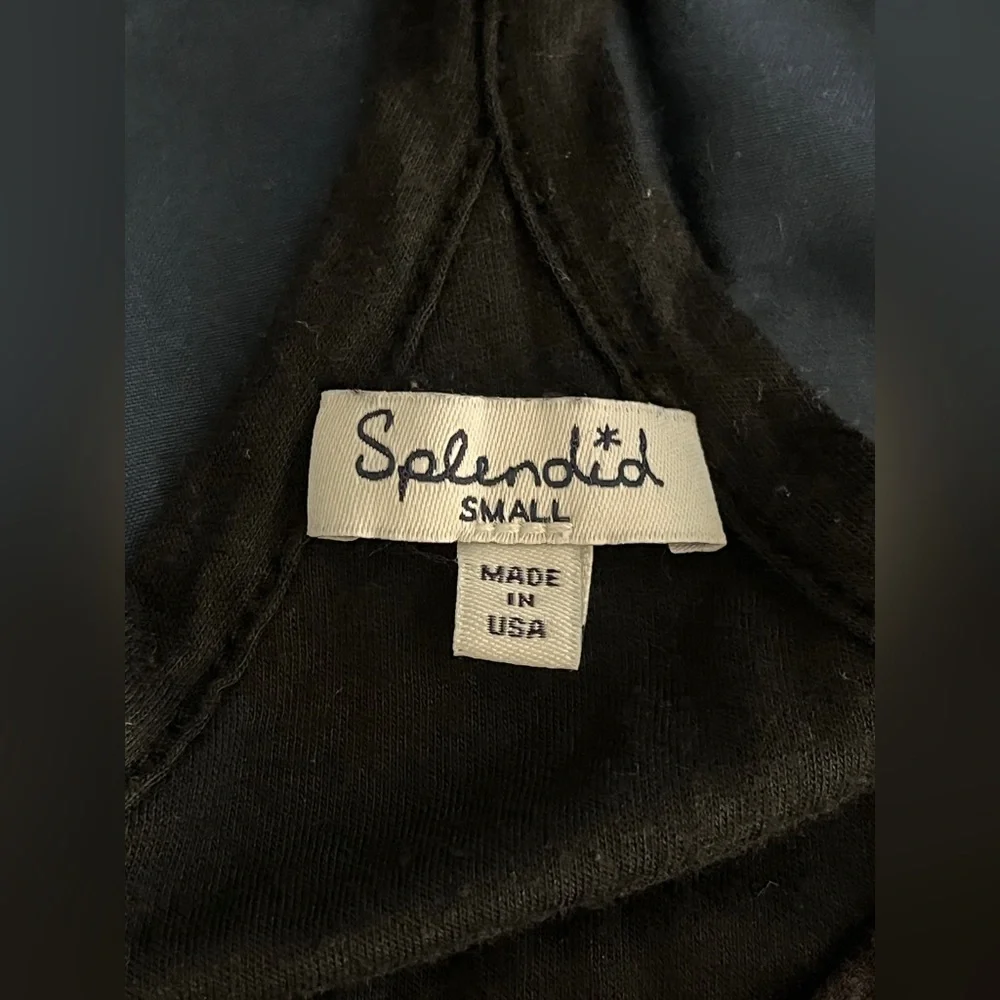 Splendid Ruched Racerback Black Tank Dress Small - Picture 8 of 10